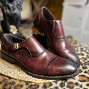 Steve Madden Vintage style Maroon Men’s Loafers Size 8.5 Dress Shoes
